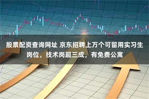 股票配资查询网址 京东招聘上万个可留用实习生岗位，技术岗超三成，有免费公寓